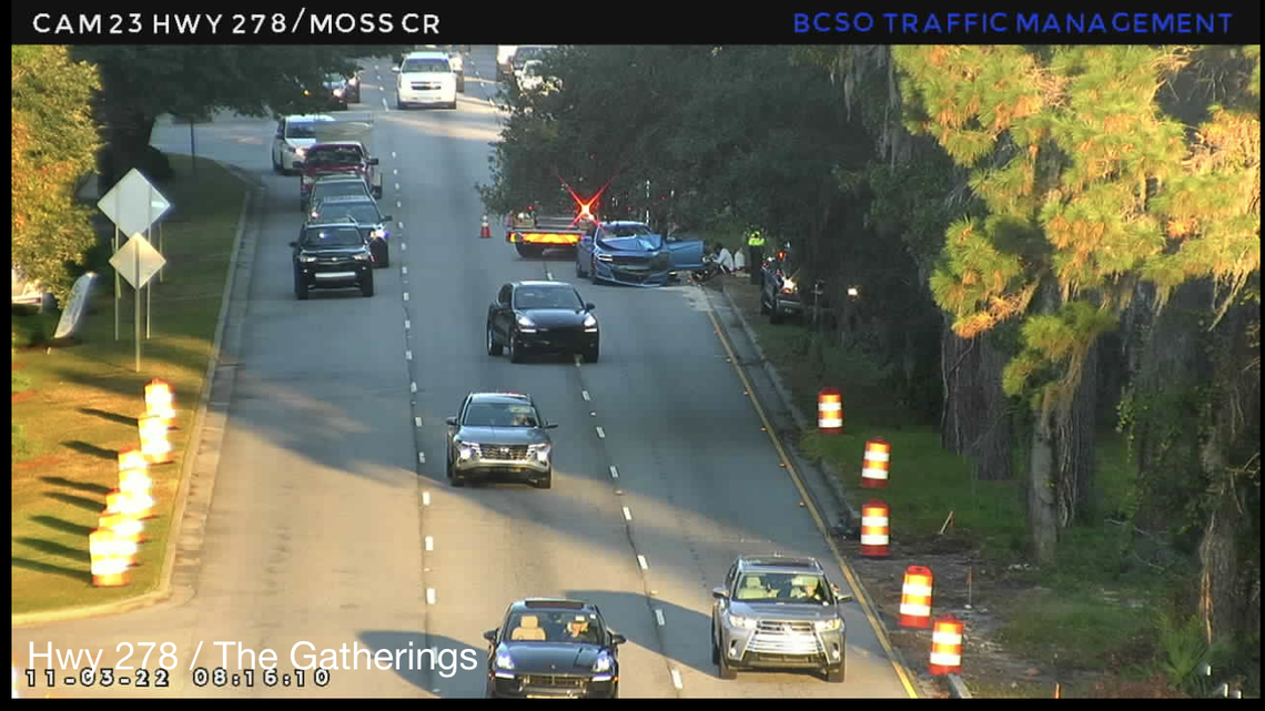 Car crash on US 278 in Bluffton, SC blocking morning traffic | Hilton